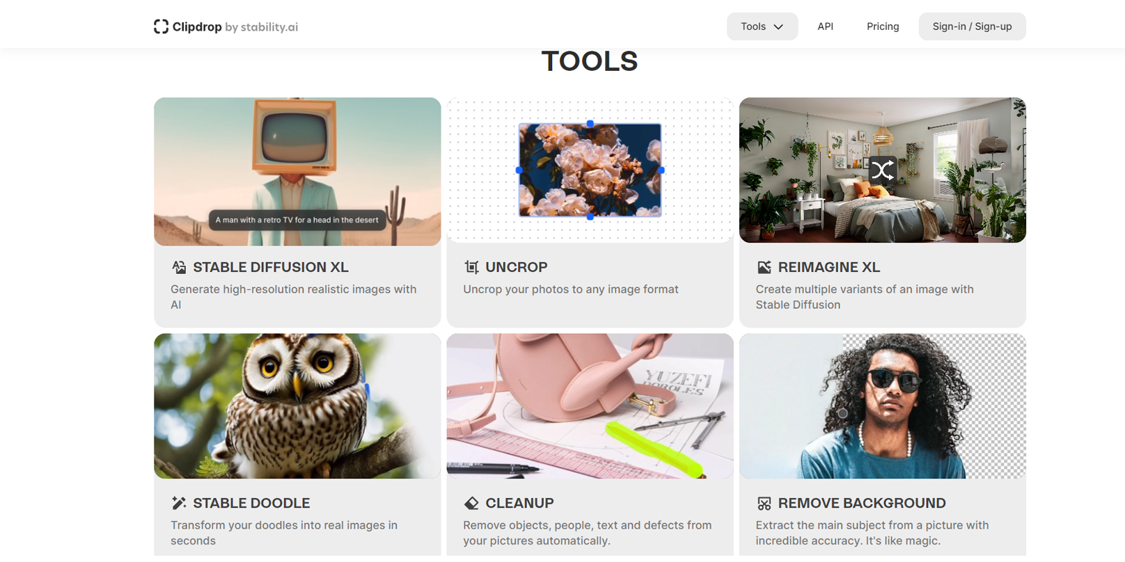 Clipdrop by stability.ai | Create stunning visuals in seconds