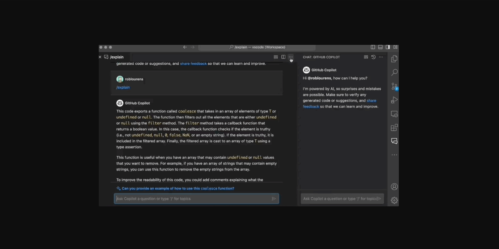 GitHub Copilot Chat | AI聊天助手