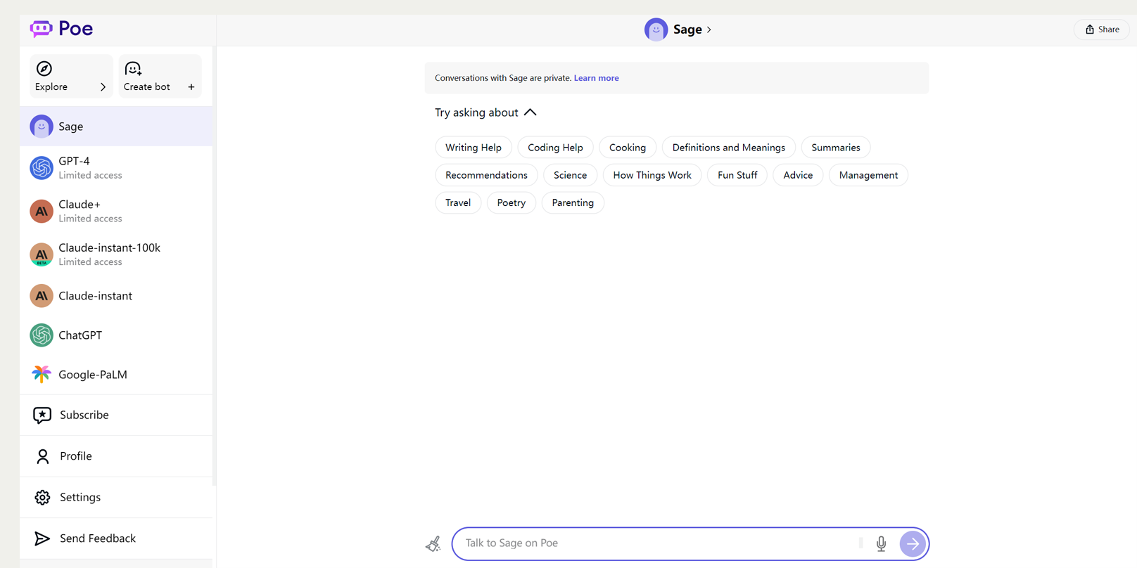 Poe.com – Fast, Helpful AI Chat