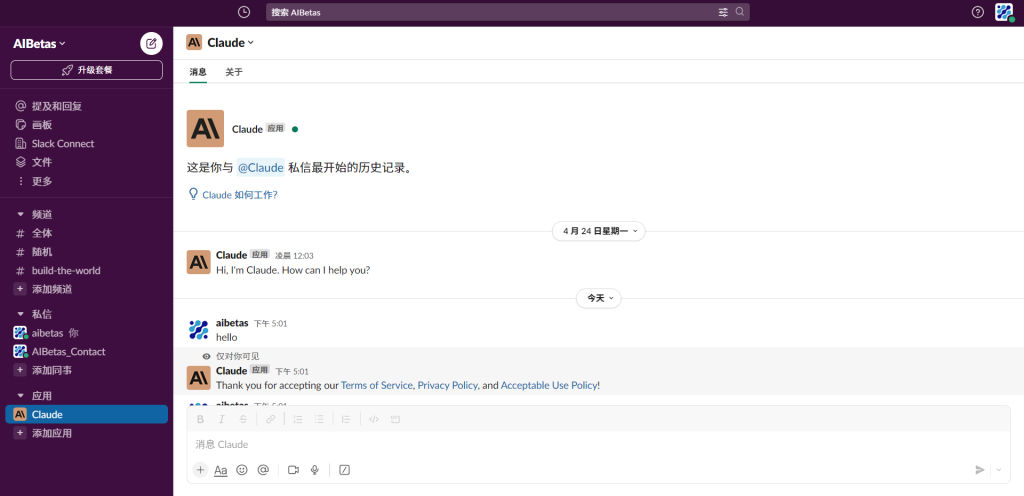 图片[14] - Slack in Claude，免费体验ChatGPT最强竞品 - AIBetas