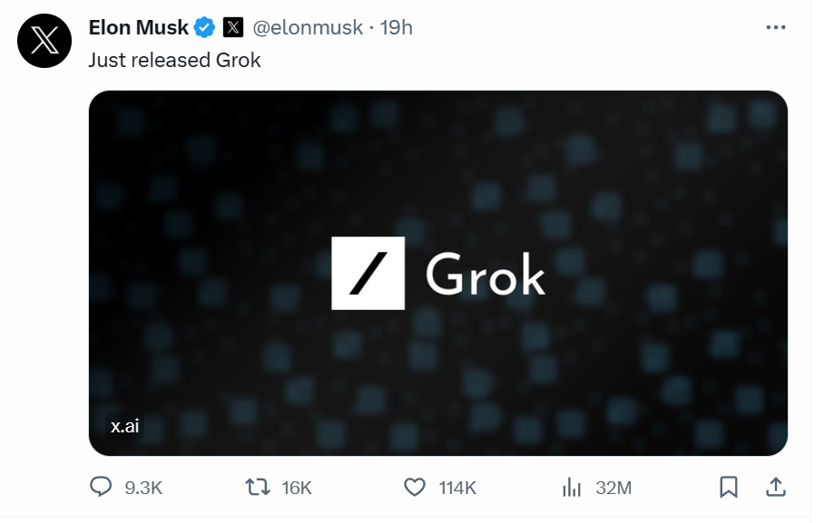 图片[1] -  xAI 推出首个人工智能产品Grok，可开始申请试用！ - AIBetas
