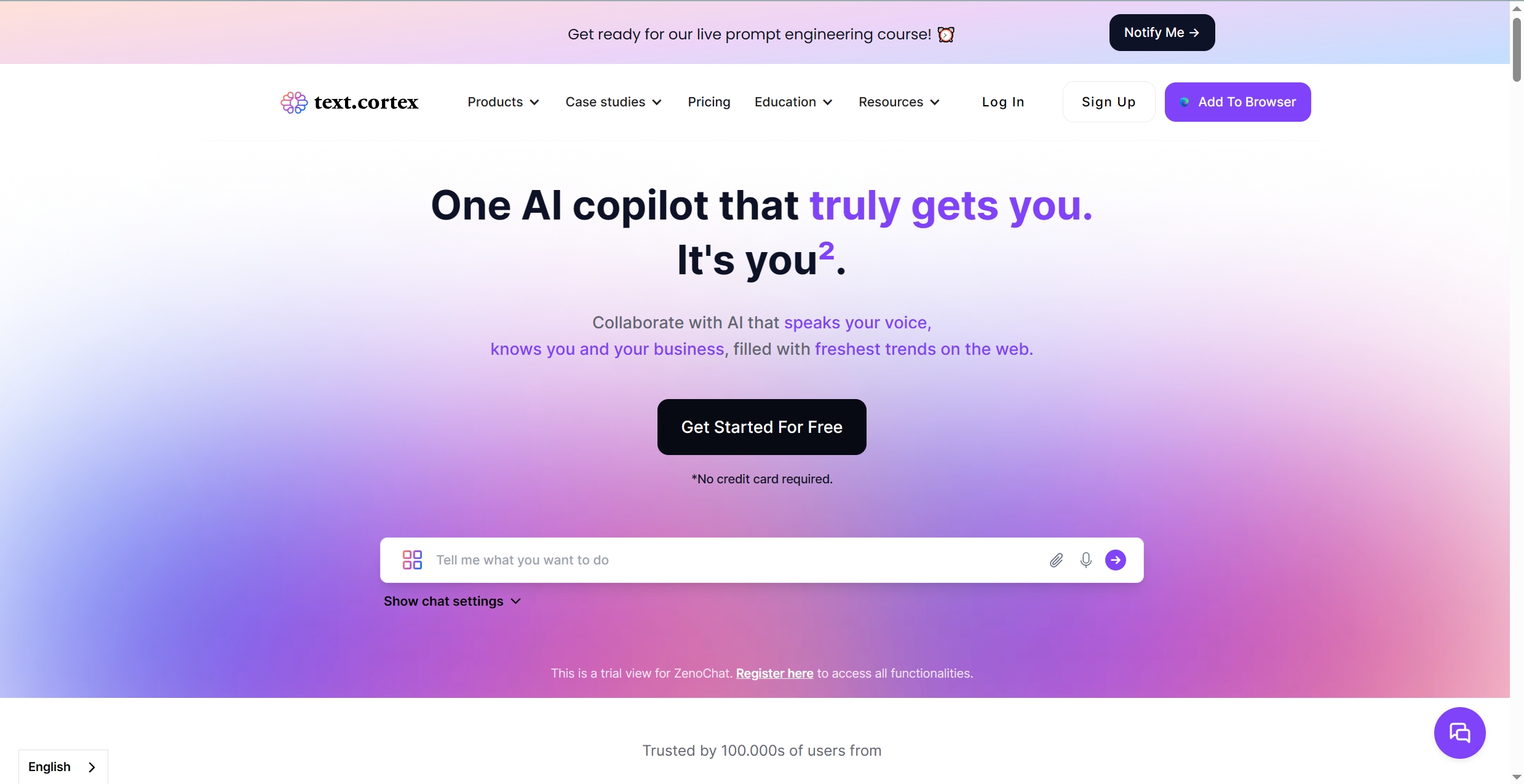 TextCortex – 完全可定制的 AI 助手