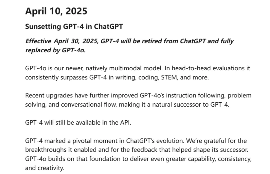 图片[1] - OpenAI全面停用GPT-4，一文读懂GPT-4o/GPT-4mini/o1/o3 mini/GPT-4.5的区别