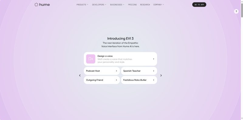 Hume EVI3 - AI语音语言模型 - AIBetas