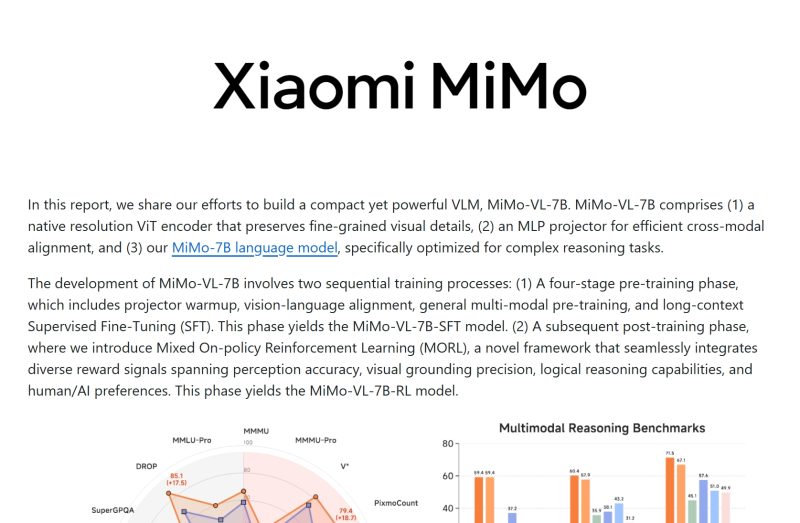 MiMo-VL - 小米多模态视觉语言模型 - AIBetas